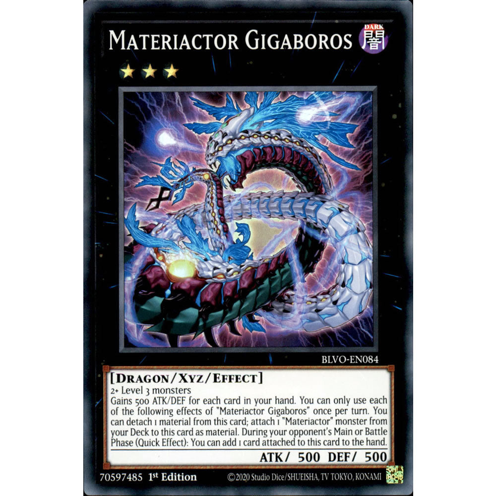 Materiactor Gigaboros BLVO-EN084 Yu-Gi-Oh! Card from the Blazing Vortex Set