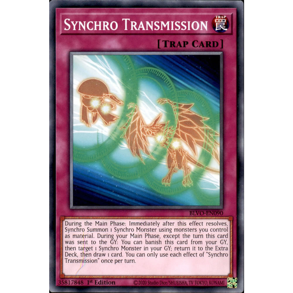 Synchro Transmission BLVO-EN090 Yu-Gi-Oh! Card from the Blazing Vortex Set