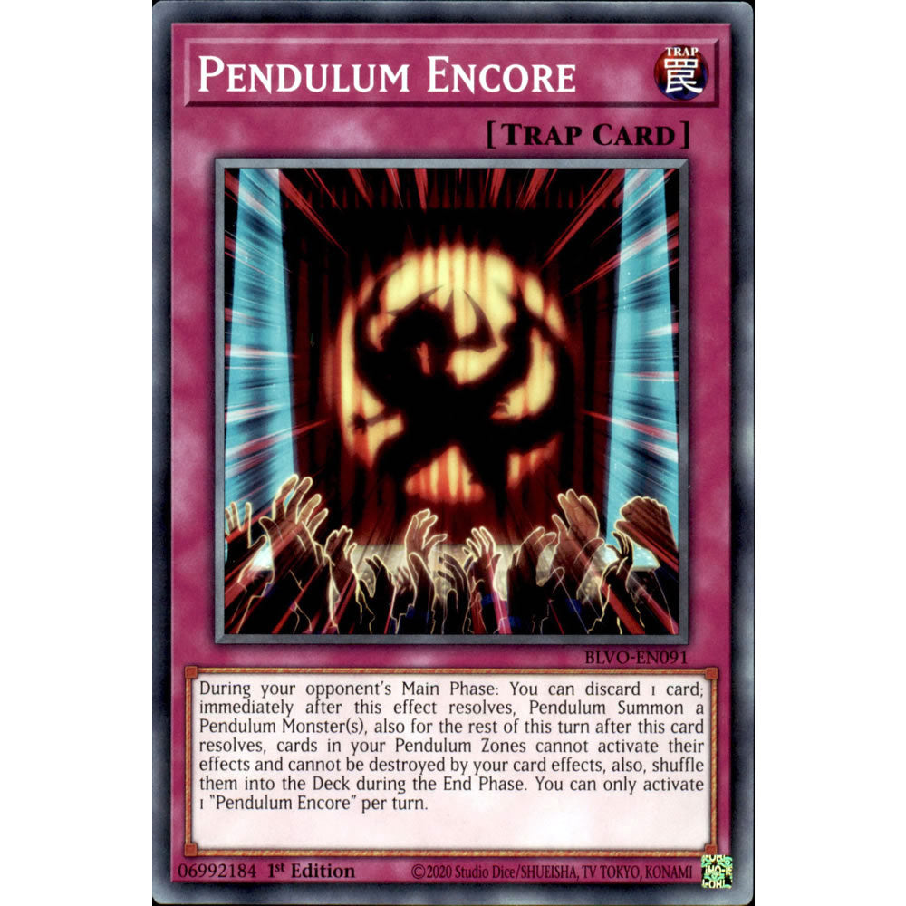 Pendulum Encore? BLVO-EN091 Yu-Gi-Oh! Card from the Blazing Vortex Set