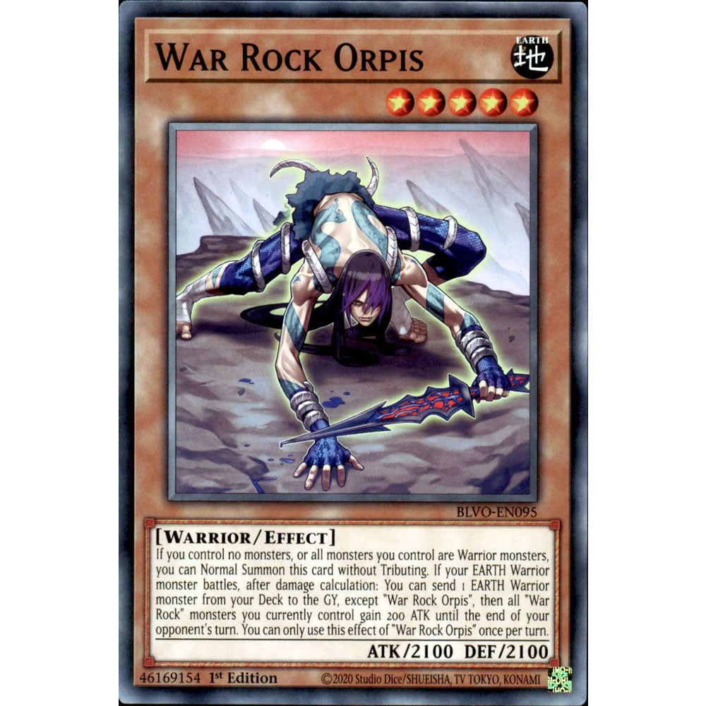 War Rock Orpis BLVO-EN095 Yu-Gi-Oh! Card from the Blazing Vortex Set