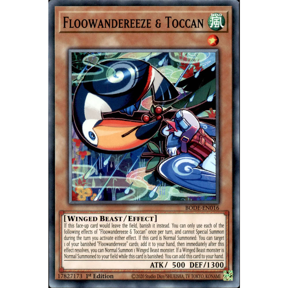Floowandereeze & Toccan BODE-EN016 Yu-Gi-Oh! Card Floowandereeze & Toccan BODE-EN016 Yu-Gi-Oh! Card