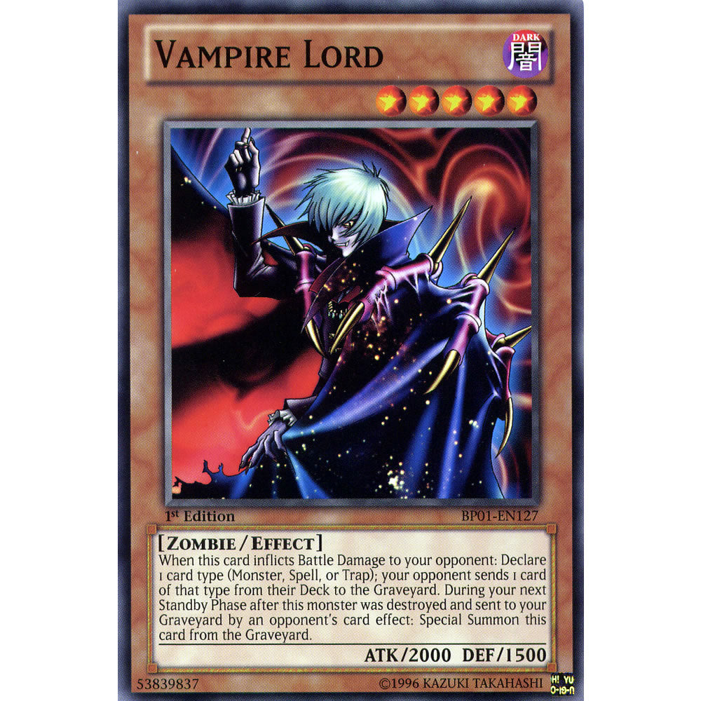 Vampire Lord BP01-EN127 Yu-Gi-Oh! Card from the Battle Pack 1: Epic Dawn Set