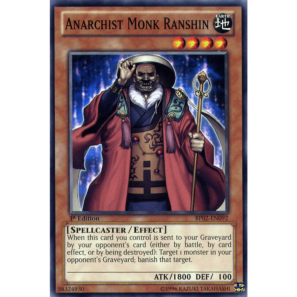Anarchist Monk Ranshin BP02-EN092 Yu-Gi-Oh! Card from the Battle Pack 2: War of the Giants Set