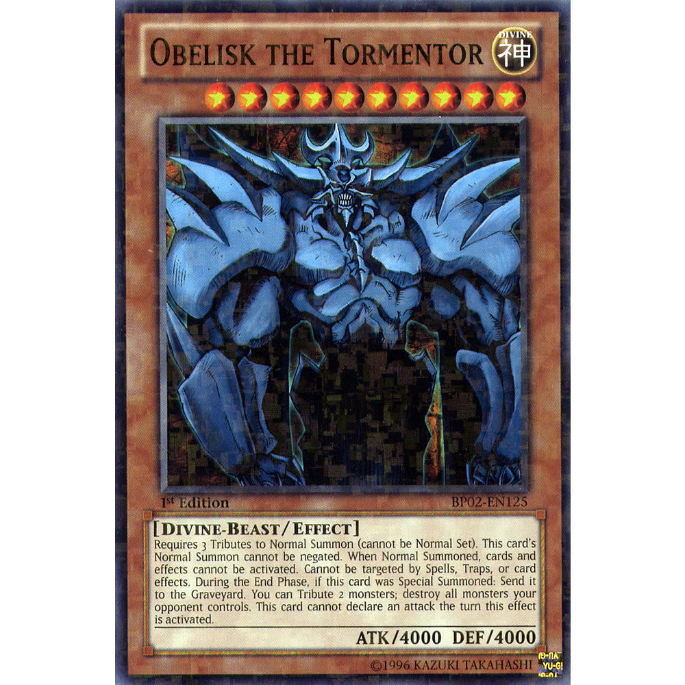 Obelisk the Tormentor BP02-EN125 Yu-Gi-Oh! Card from the Battle Pack 2: War of the Giants Set