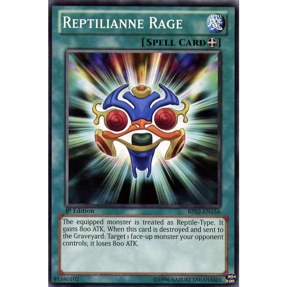Reptilianne Rage BP02-EN156 Yu-Gi-Oh! Card from the Battle Pack 2: War of the Giants Set