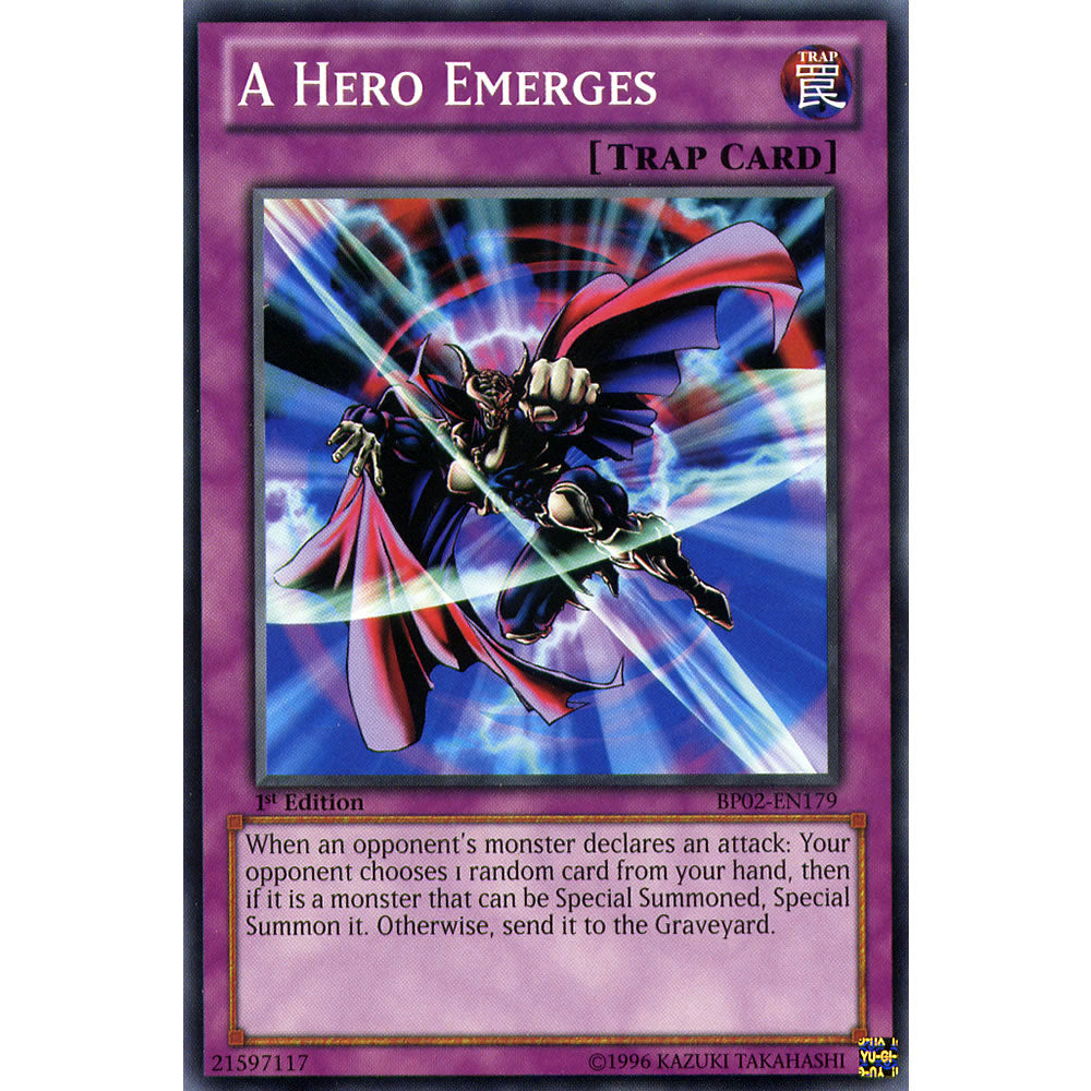 A Hero Emerges BP02-EN179 Yu-Gi-Oh! Card from the Battle Pack 2: War of the Giants Set