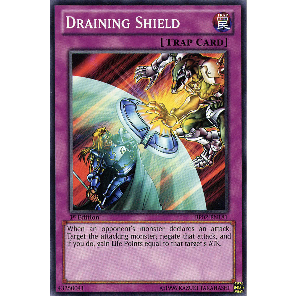 Draining Shield BP02-EN181 Yu-Gi-Oh! Card from the Battle Pack 2: War of the Giants Set