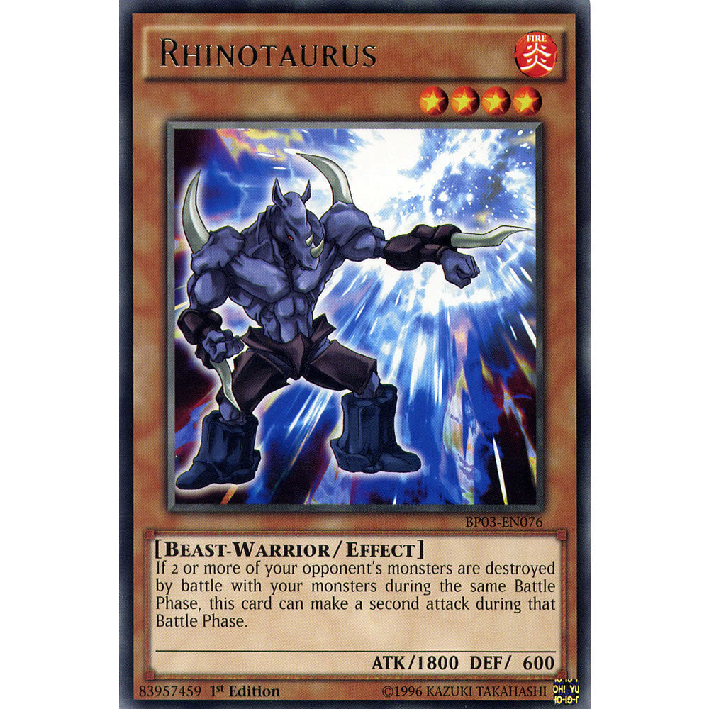 Rhinotaurus BP03-EN076 Yu-Gi-Oh! Card from the Battle Pack 3: Monster League Set