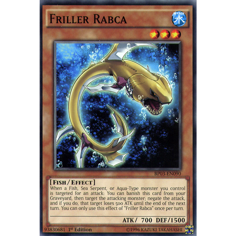 Friller Rabca BP03-EN090 Yu-Gi-Oh! Card from the Battle Pack 3: Monster League Set