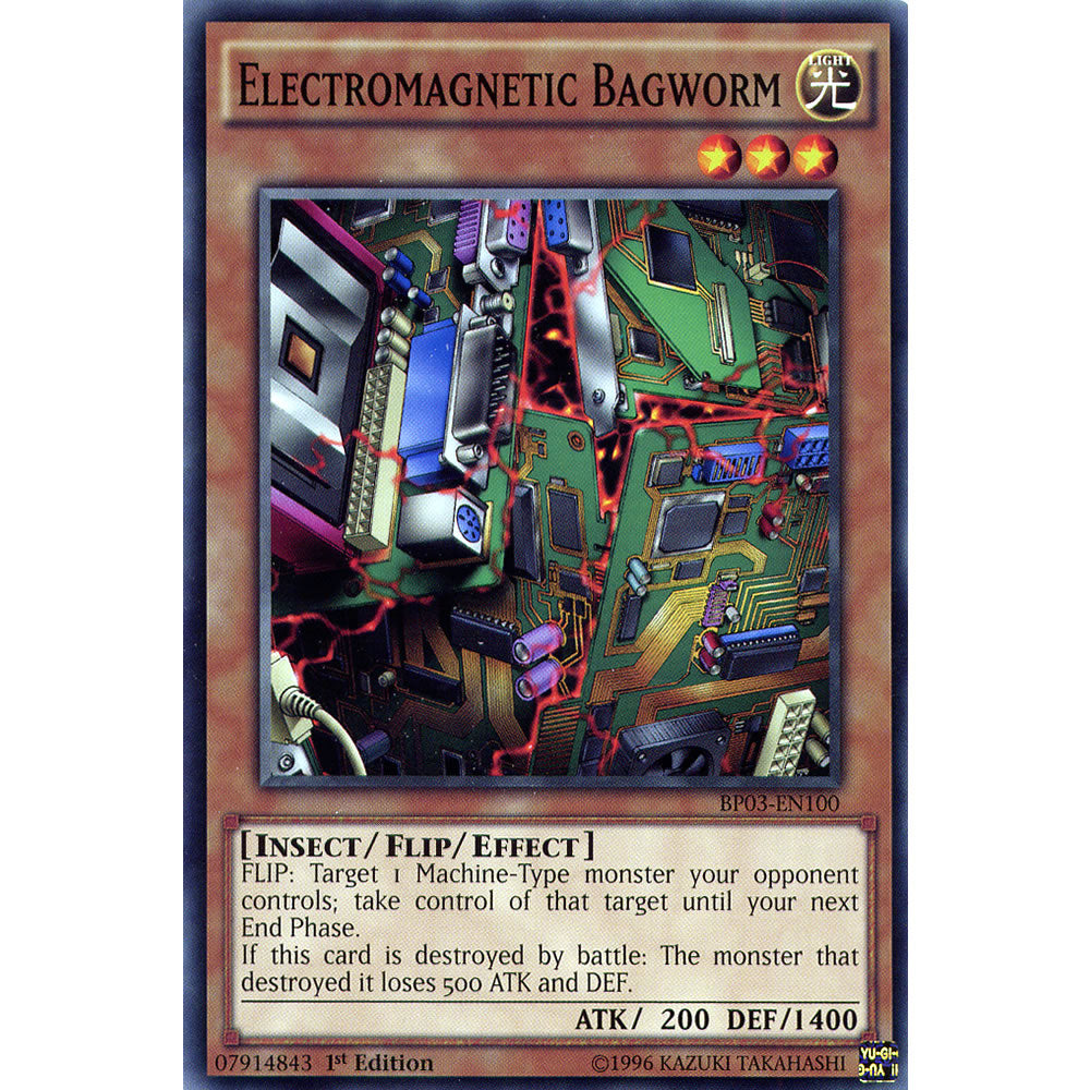 Electromagnetic Bagworm BP03-EN100 Yu-Gi-Oh! Card from the Battle Pack 3: Monster League Set