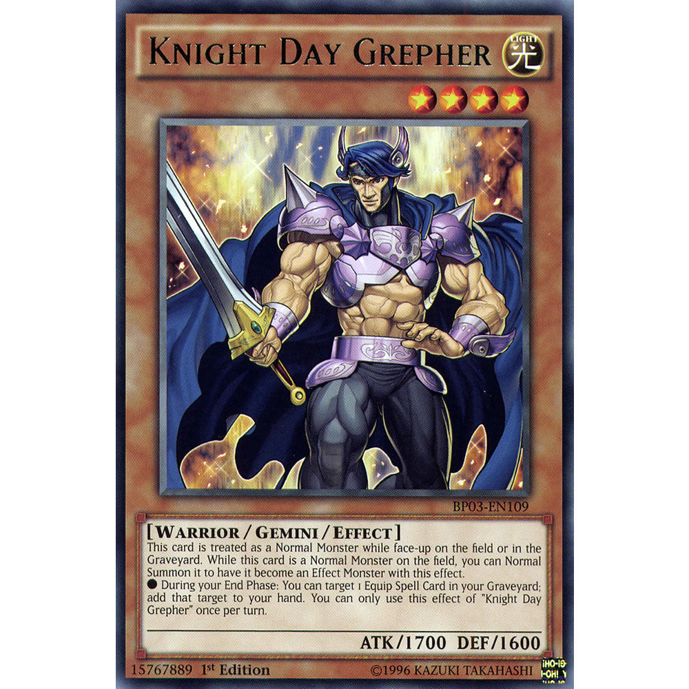 Knight Day Grepher BP03-EN109 Yu-Gi-Oh! Card from the Battle Pack 3: Monster League Set