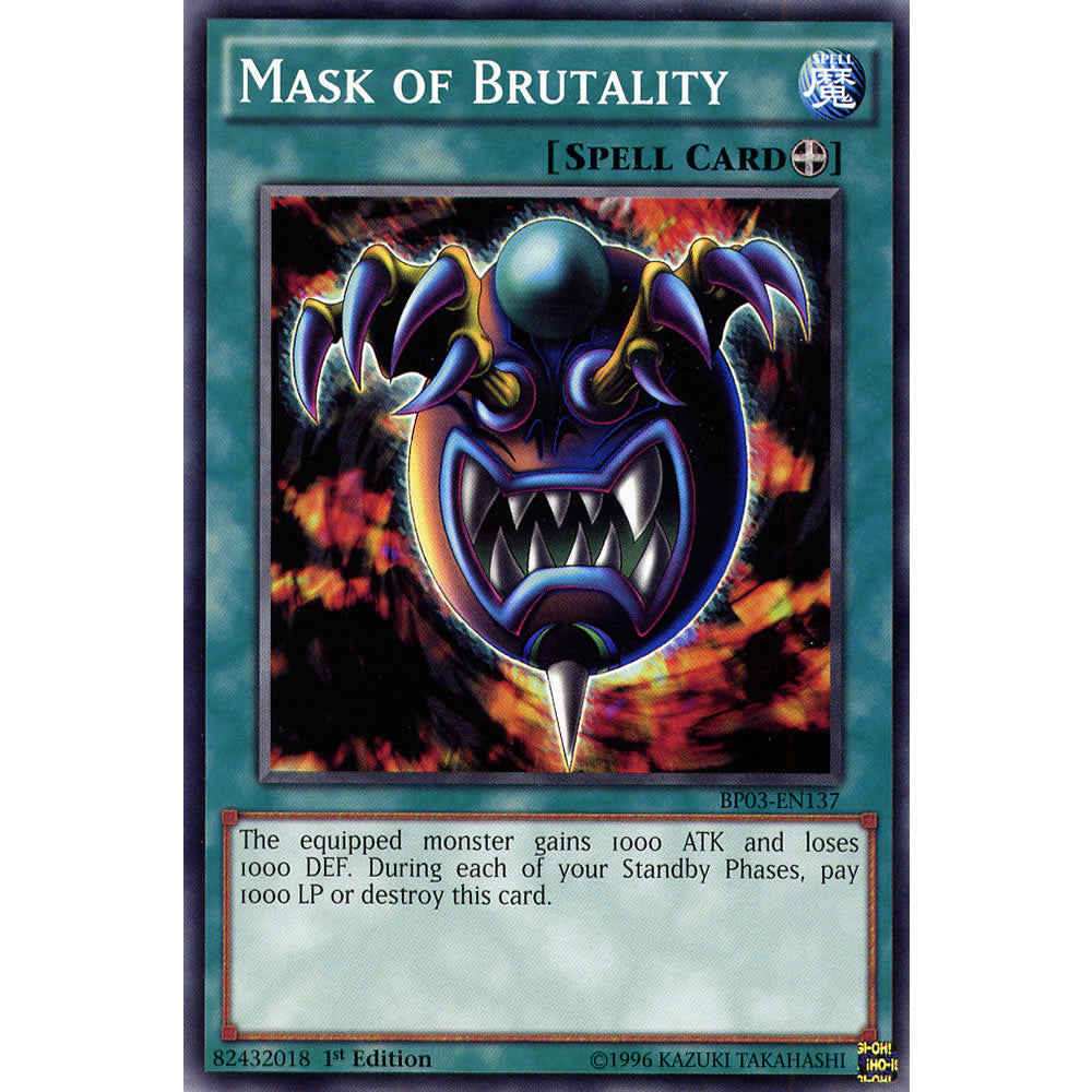 Mask of Brutality BP03-EN137 Yu-Gi-Oh! Card from the Battle Pack 3: Monster League Set