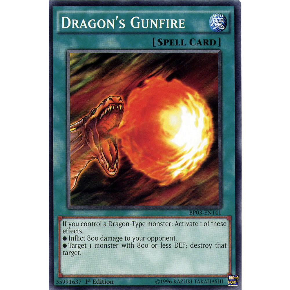 Dragon's Gunfire BP03-EN141 Yu-Gi-Oh! Card from the Battle Pack 3: Monster League Set