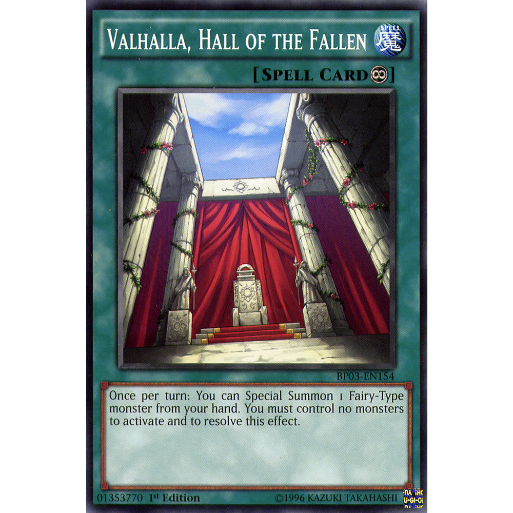 Valhalla, Hall of the Fallen BP03-EN154 Yu-Gi-Oh! Card from the Battle Pack 3: Monster League Set