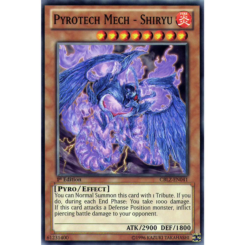 Pyrotech Mech - Shiryu CBLZ-EN041 Yu-Gi-Oh! Card from the Cosmo Blazer Set