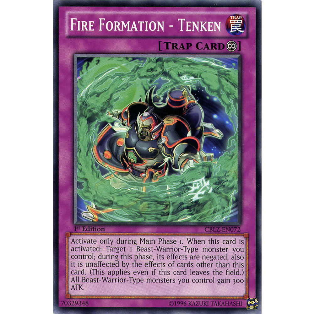 Fire Formation - Tenken CBLZ-EN072 Yu-Gi-Oh! Card from the Cosmo Blazer Set