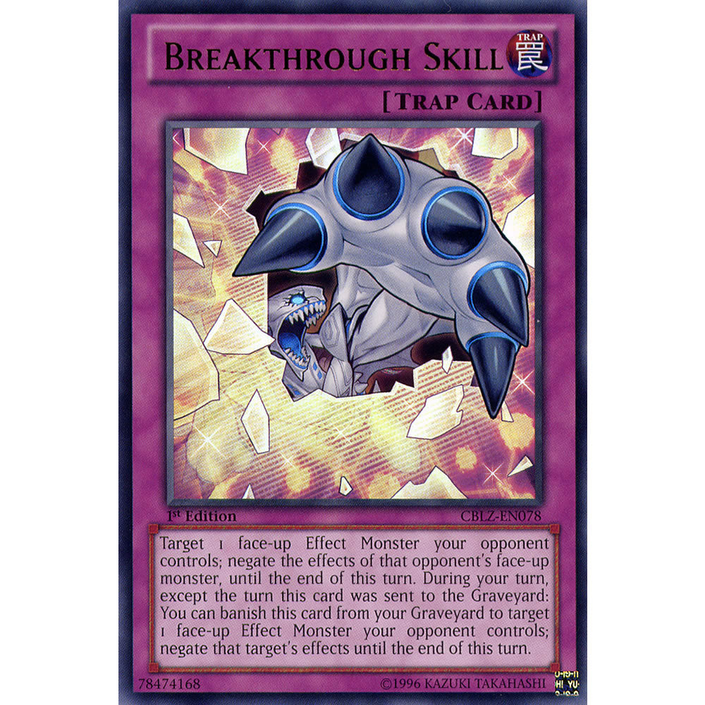 Breakthrough Skill CBLZ-EN078 Yu-Gi-Oh! Card from the Cosmo Blazer Set