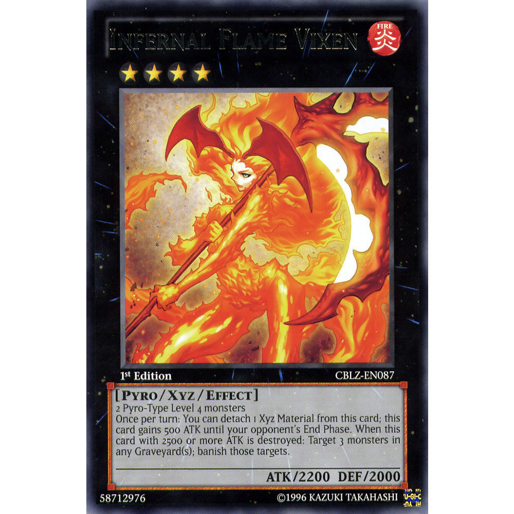 Infernal Flame Vixen CBLZ-EN087 Yu-Gi-Oh! Card from the Cosmo Blazer Set