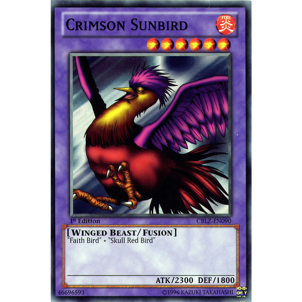 Crimson Sunbird CBLZ-EN090 Yu-Gi-Oh! Card from the Cosmo Blazer Set
