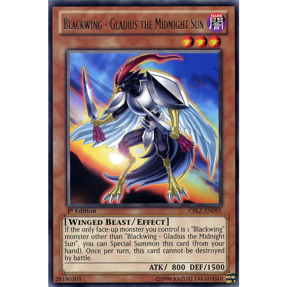 Blackwing - Gladius the Midnight Sun CBLZ-EN095 Yu-Gi-Oh! Card from the Cosmo Blazer Set