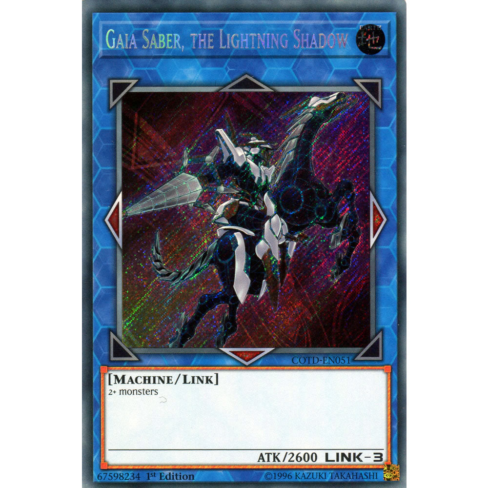 Gaia Saber, the Lightning Shadow COTD-EN051 Yu-Gi-Oh! Card from the Code of the Duelist Set