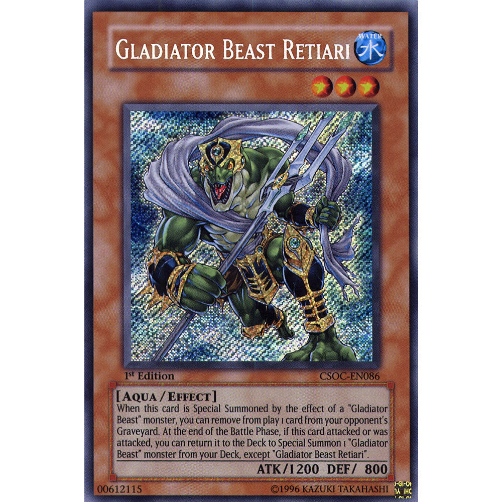 Gladiator Beast Retiari CSOC-EN086 Yu-Gi-Oh! Card from the Crossroads of Chaos Set
