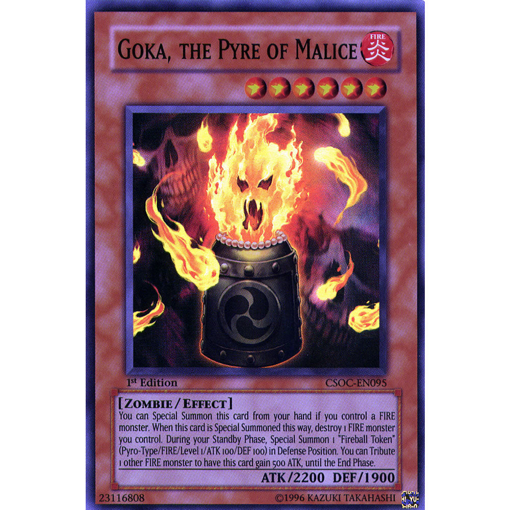 Goka, the Pyre of Malice CSOC-EN095 Yu-Gi-Oh! Card from the Crossroads of Chaos Set