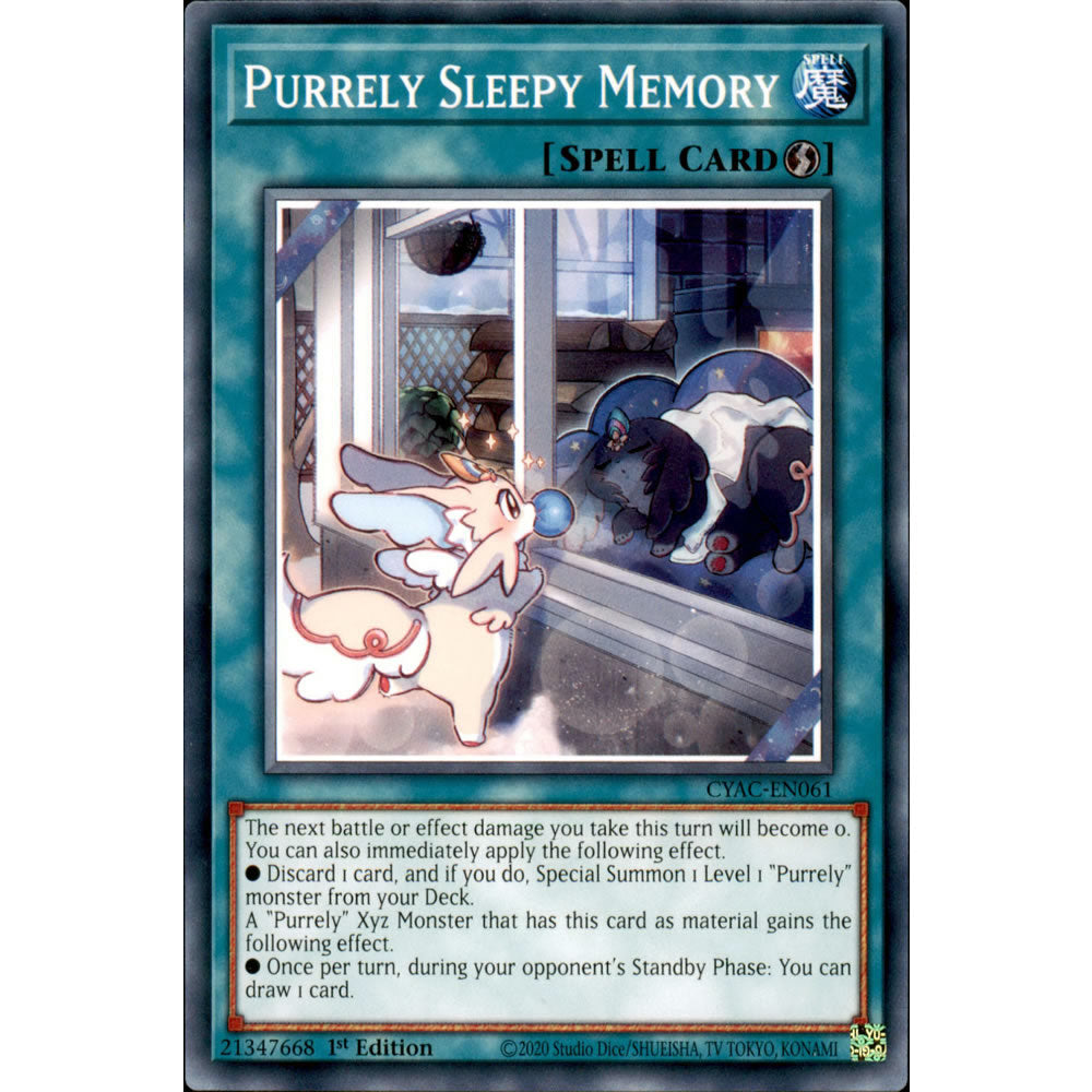 Purrely Sleepy Memory CYAC-EN061 Yu-Gi-Oh! Card Purrely Sleepy Memory CYAC-EN061 Yu-Gi-Oh! Card