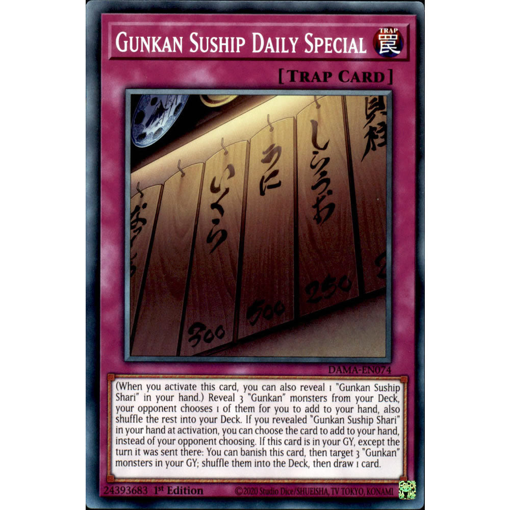 Gunkan Suship Daily Special DAMA-EN074 Yu-Gi-Oh! Card from the Dawn of Majesty Set