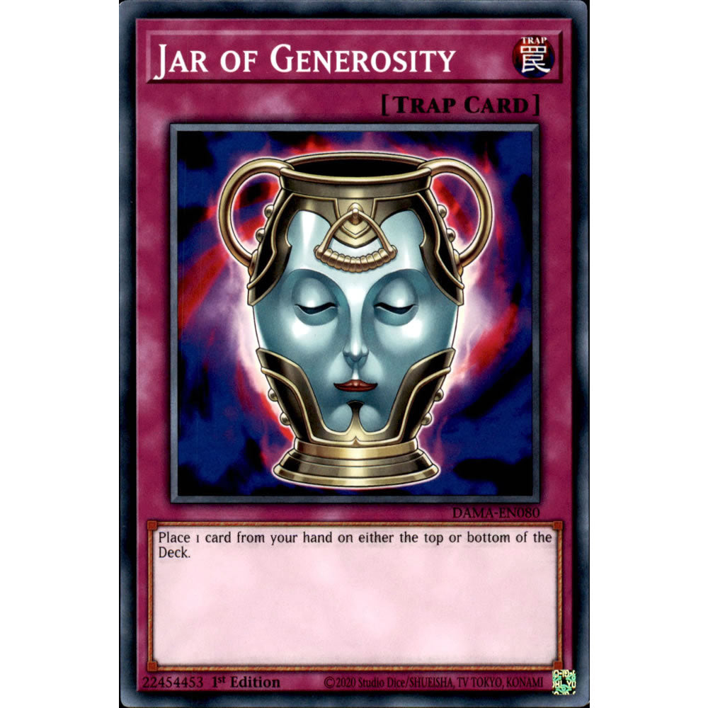 Jar of Generosity DAMA-EN080 Yu-Gi-Oh! Card from the Dawn of Majesty Set