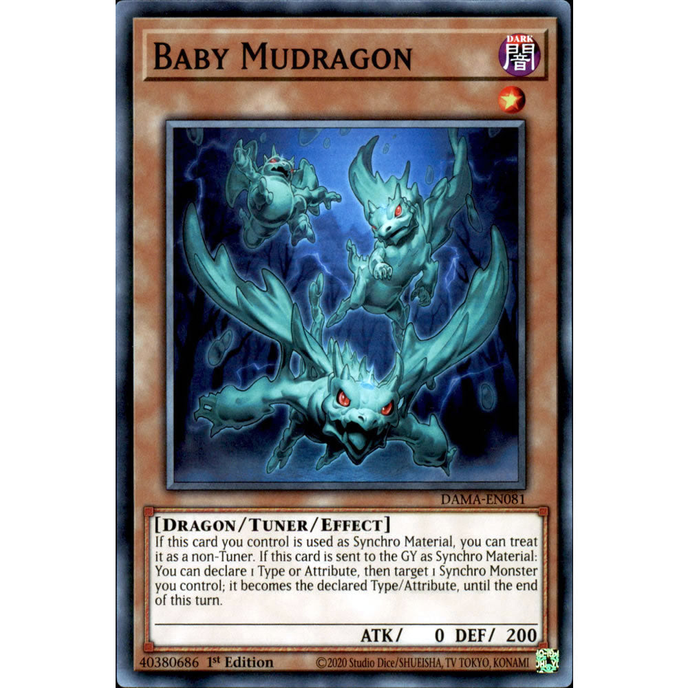 Baby Mudragon DAMA-EN081 Yu-Gi-Oh! Card from the Dawn of Majesty Set