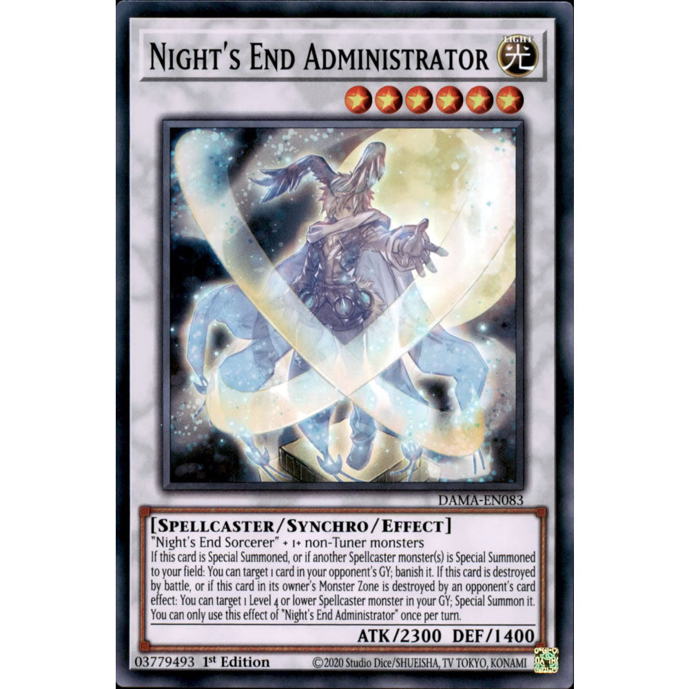 Night's End Administrator DAMA-EN083 Yu-Gi-Oh! Card from the Dawn of Majesty Set