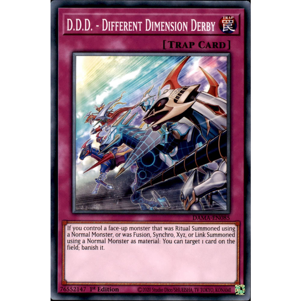 D.D.D. - Different Dimension Derby DAMA-EN085 Yu-Gi-Oh! Card from the Dawn of Majesty Set