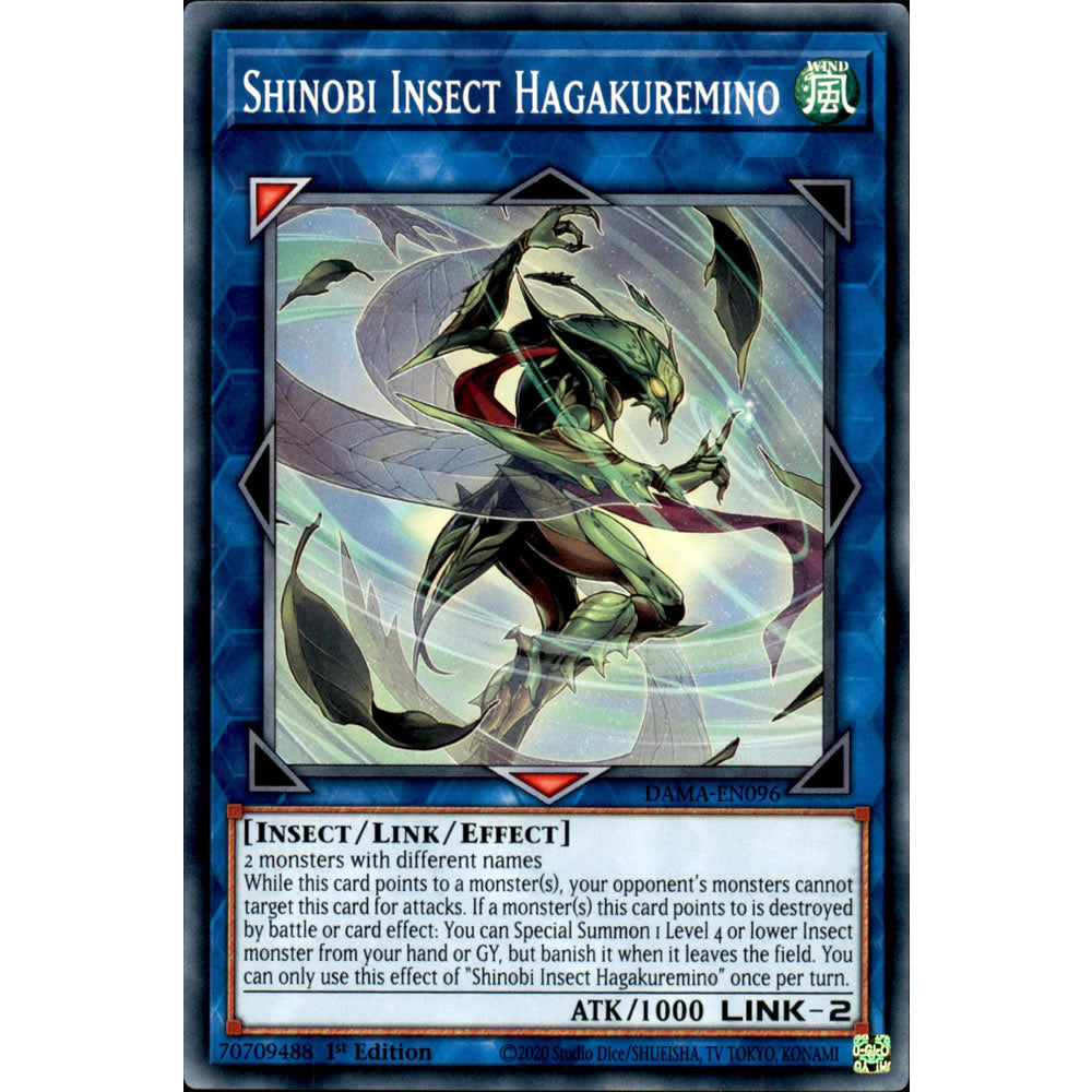 Shinobi Insect Hagakuremino DAMA-EN096 Yu-Gi-Oh! Card from the Dawn of Majesty Set