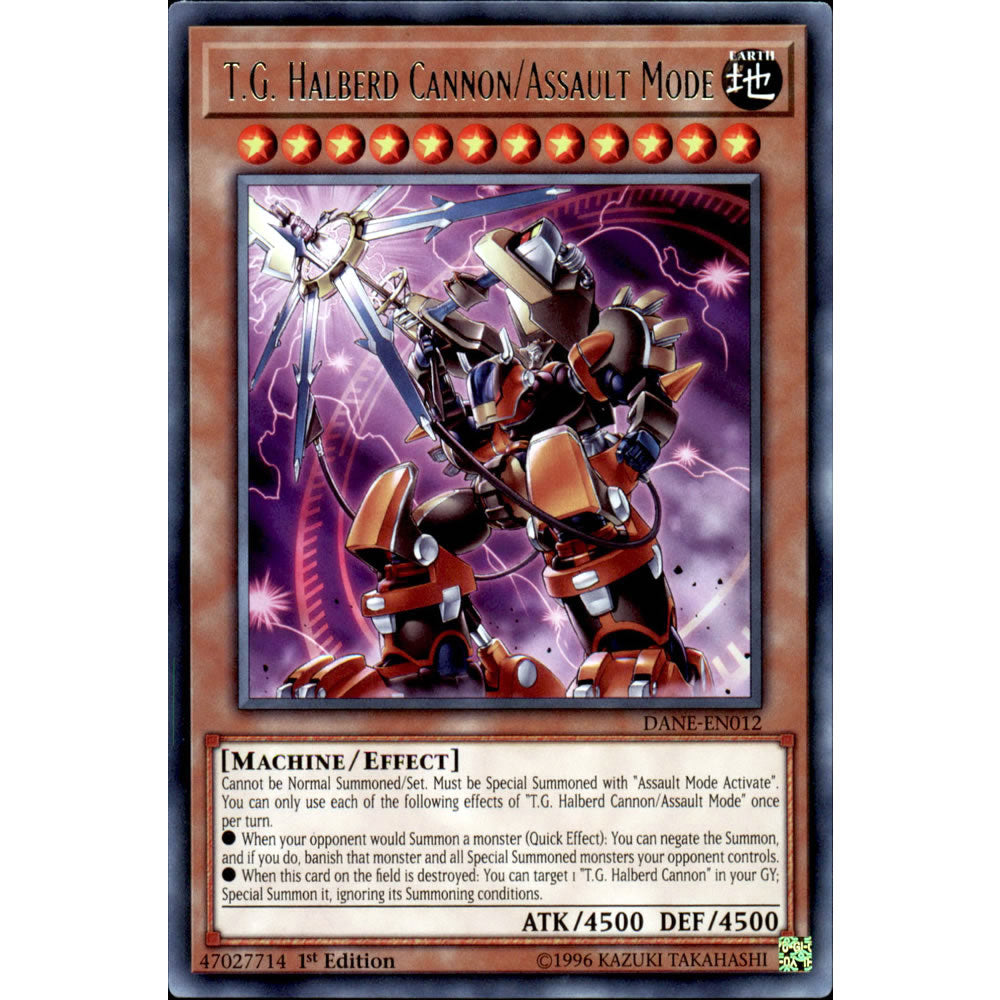assault mode monsters T.G. Halberd Cannon/Assault Mode DANE-EN012 Yu-Gi-Oh! Card