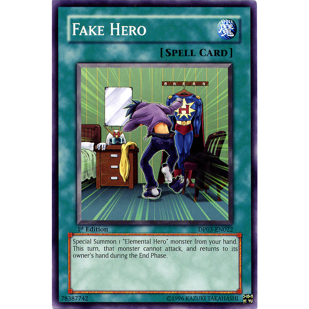 Fake Hero DP03-EN022 Yu-Gi-Oh! Card - Deckboosters Fake Hero DP03-EN022 Yu-Gi-Oh! Card - Deckboosters