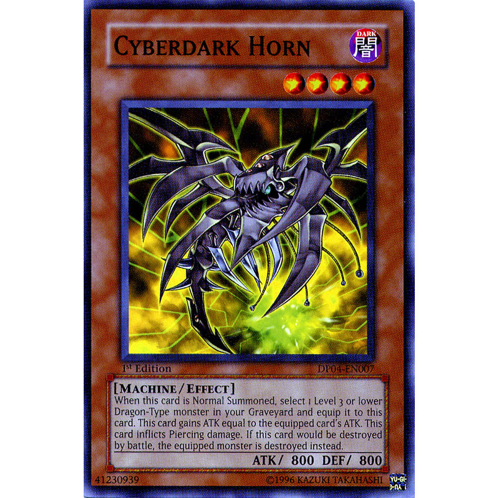 Cyberdark Horn DP04-EN007 Yu-Gi-Oh! Card - Deckboosters Cyberdark Horn DP04-EN007 Yu-Gi-Oh! Card - Deckboosters