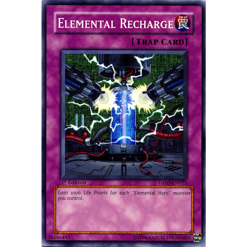 yugioh elemental hero trap cards Elemental Recharge DP05-EN022 Yu-Gi-Oh! Card