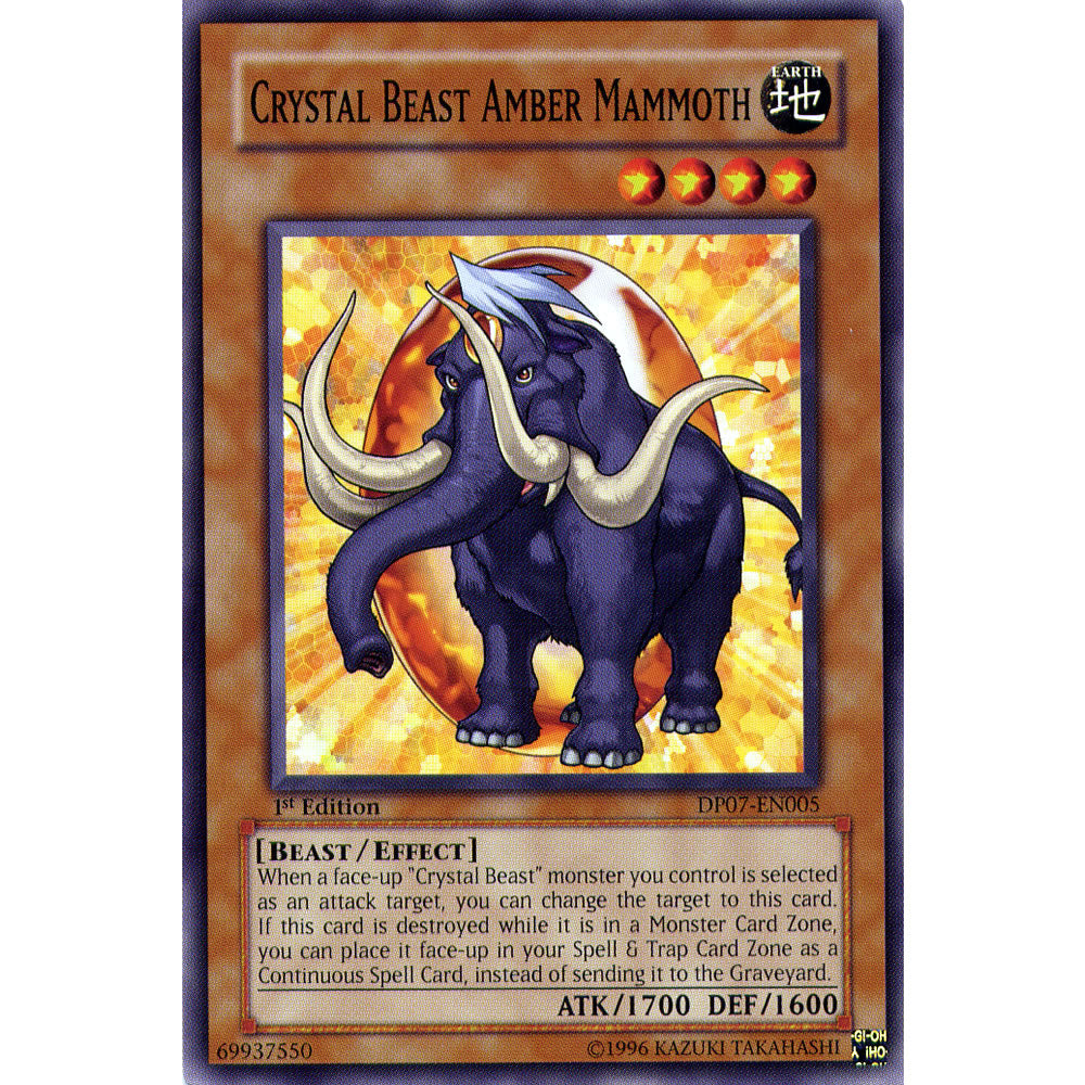 yugioh elephant cards Crystal Beast Amber Mammoth DP07-EN005 Yu-Gi-Oh! Card
