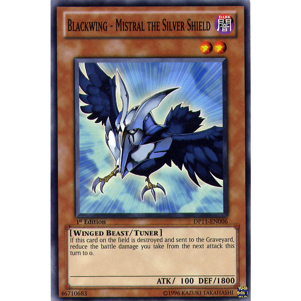 Blackwing Mistral The Silver Shield DP11-EN006 Yu-Gi-Oh! Card from the Duelist Pack: Crow Duelist Set