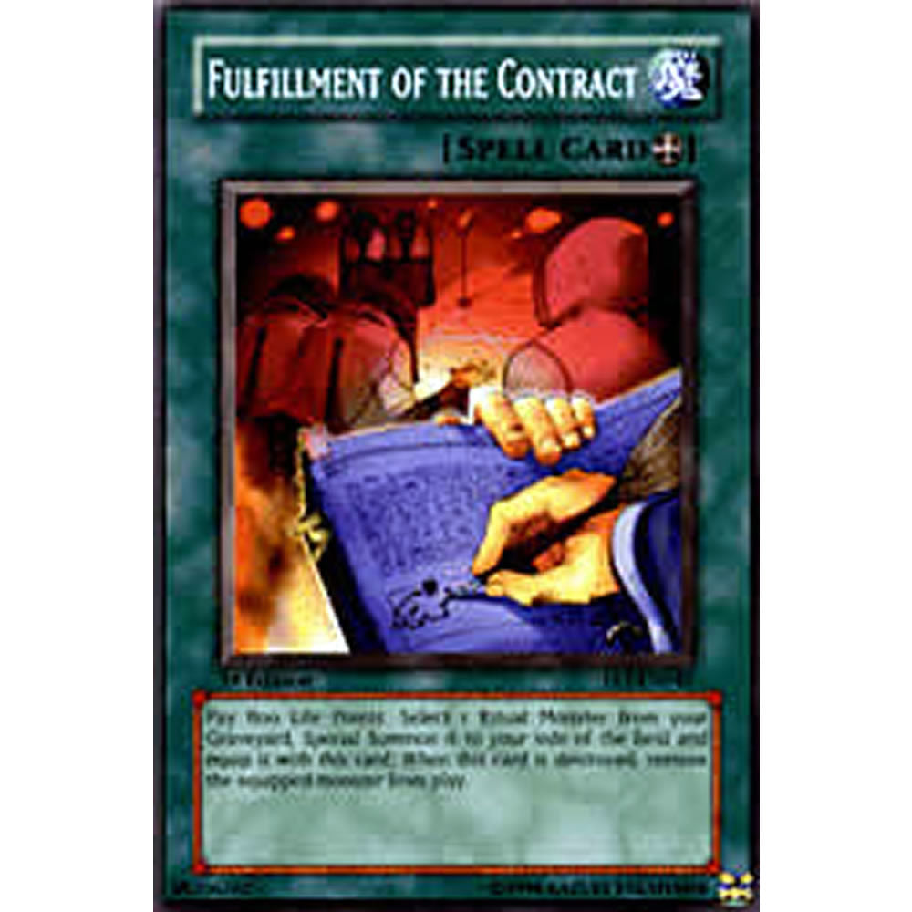 Fulfillment of the Contract DR3-EN166 Yu-Gi-Oh! Card from the Dark Revelation 3 Set