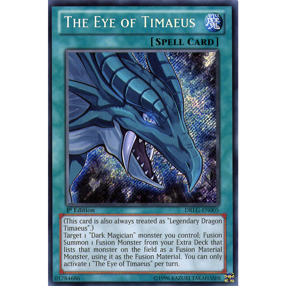 The Eye of Timaeus DRLG-EN005 Yu-Gi-Oh! Card from the Dragons of Legend Set