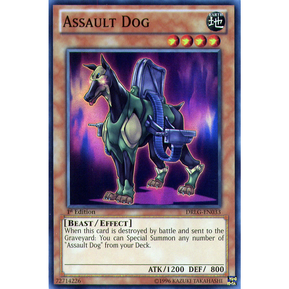 Assault Dog DRLG-EN033 Yu-Gi-Oh! Card from the Dragons of Legend Set