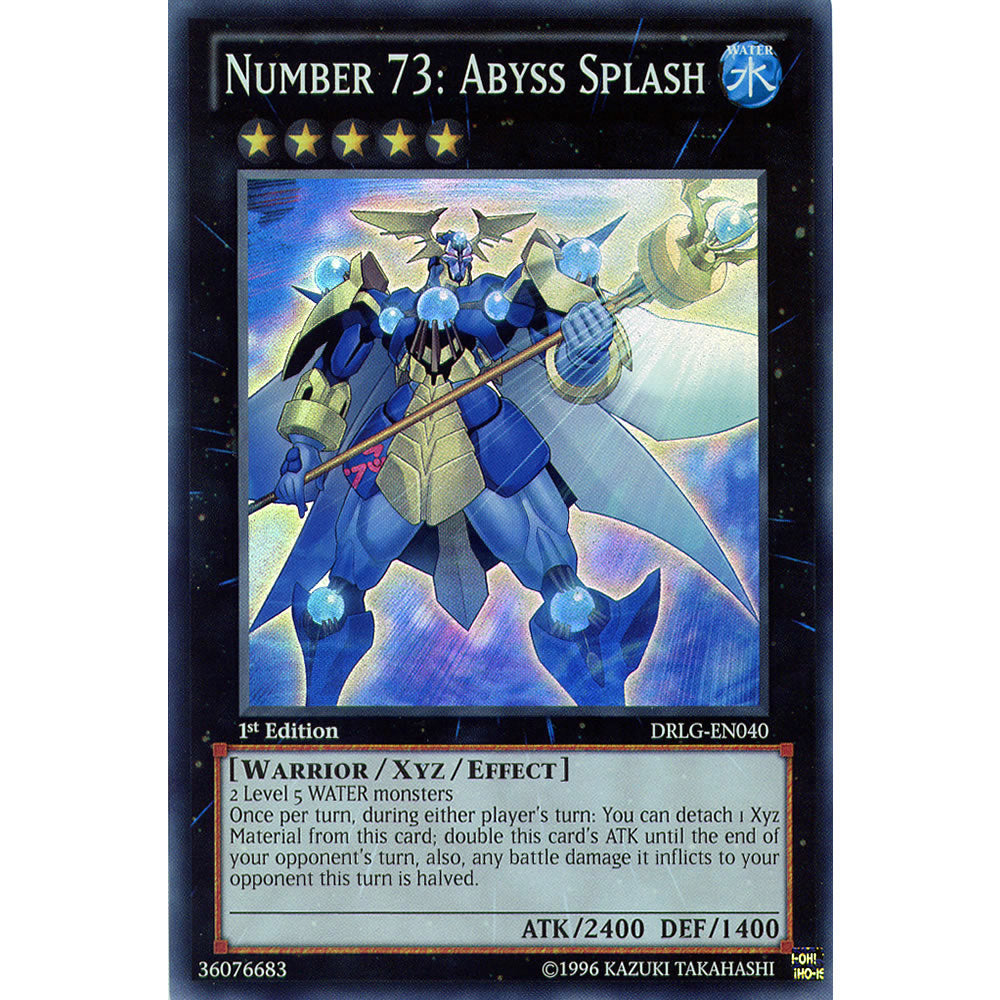 Number 73: Abyss Splash DRLG-EN040 Yu-Gi-Oh! Card from the Dragons of Legend Set