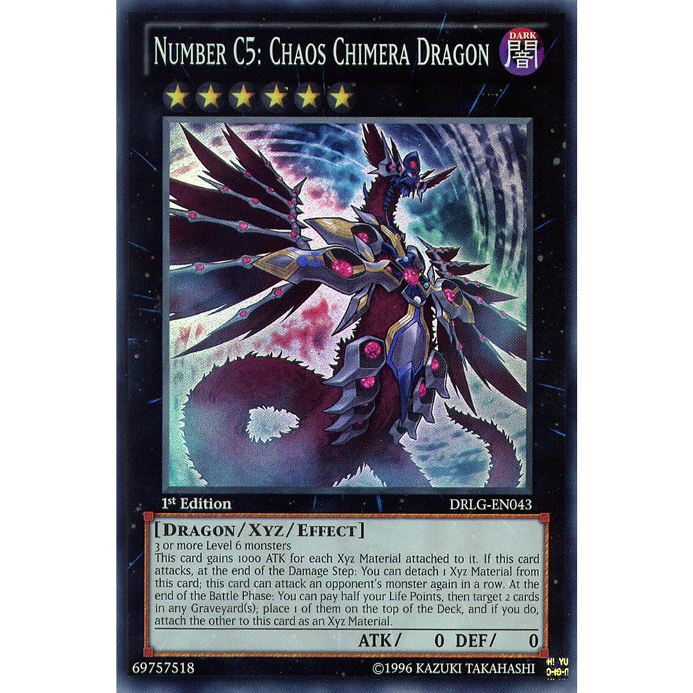 Number C5: Chaos Chimera Dragon DRLG-EN043 Yu-Gi-Oh! Card from the Dragons of Legend Set