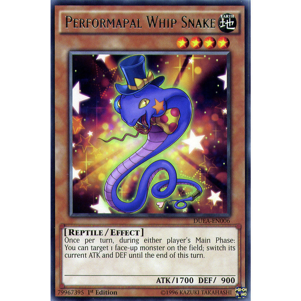 Performapal Whip Snake DUEA-EN006 Yu-Gi-Oh! Card from the Duelist Alliance Set
