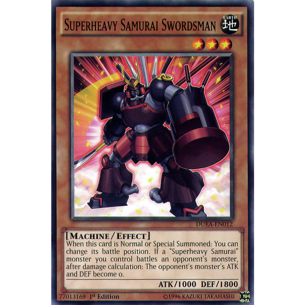 Superheavy Samurai Swordsman DUEA-EN012 Yu-Gi-Oh! Card from the Duelist Alliance Set