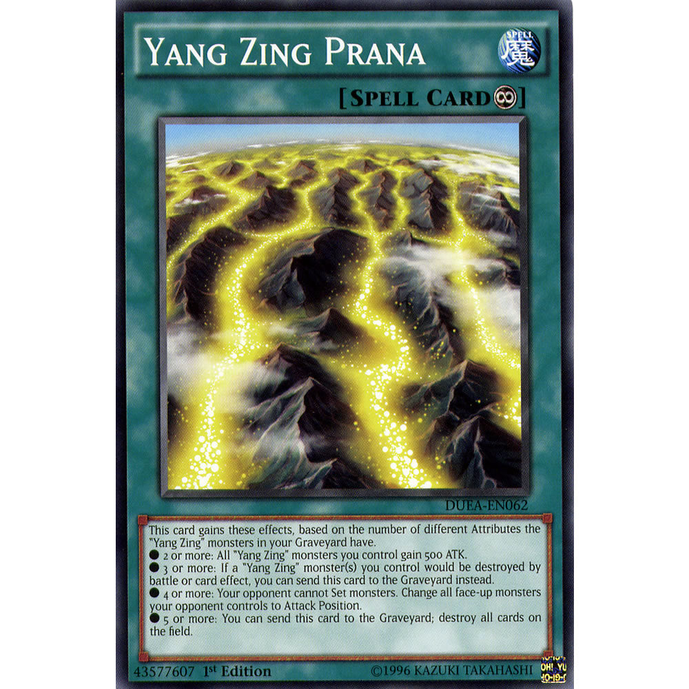 Yang Zing Prana DUEA-EN062 Yu-Gi-Oh! Card from the Duelist Alliance Set