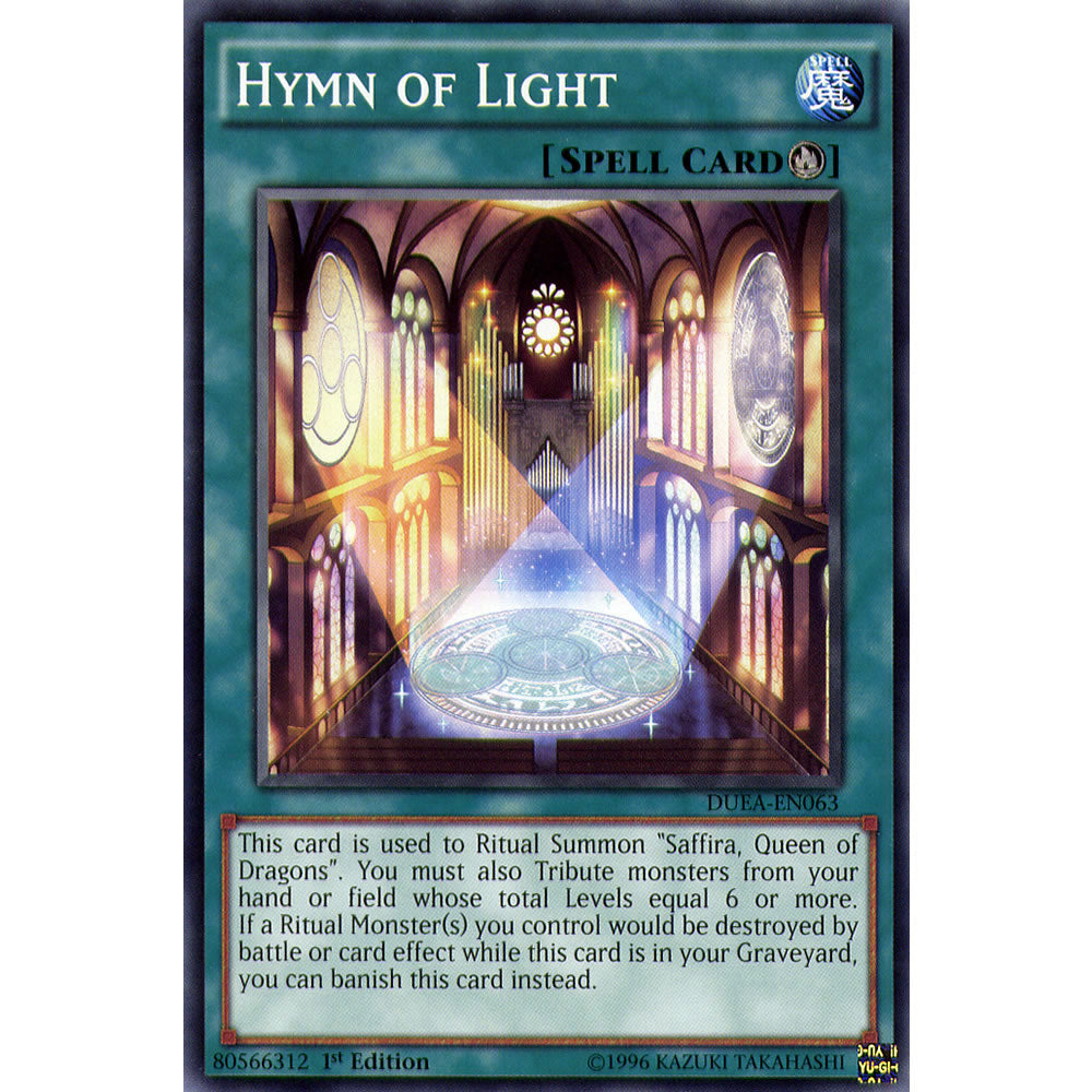Hymn of Light DUEA-EN063 Yu-Gi-Oh! Card from the Duelist Alliance Set