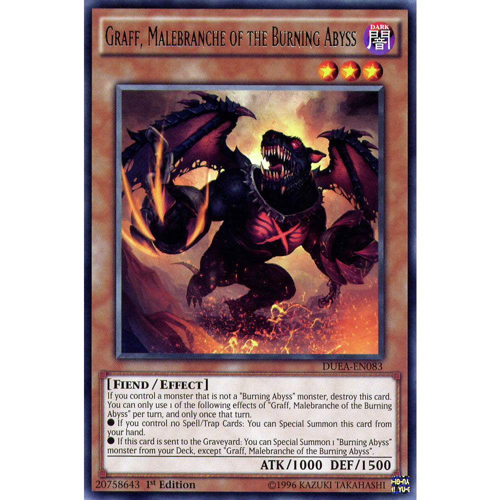 Graff, Malebranche of the Burning Abyss DUEA-EN083 Yu-Gi-Oh! Card from the Duelist Alliance Set